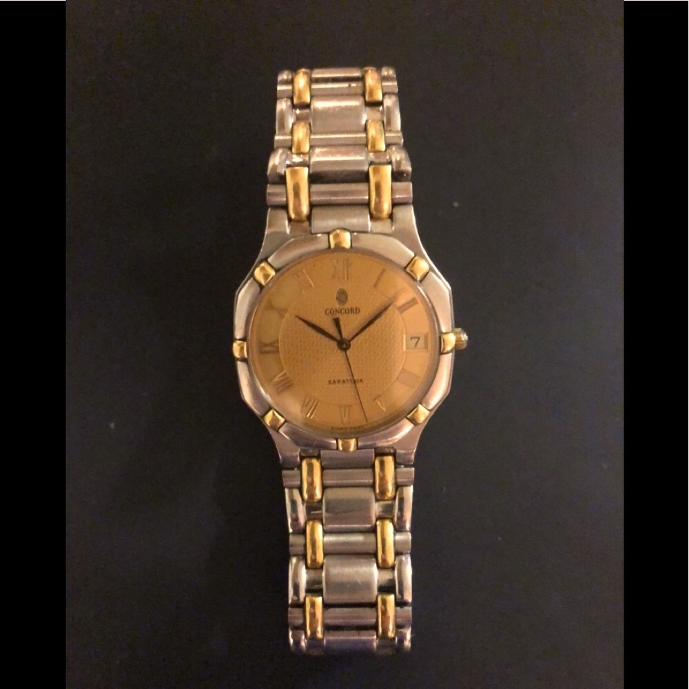 Men’s Concord Saratoga watch gold and stainless steel band
